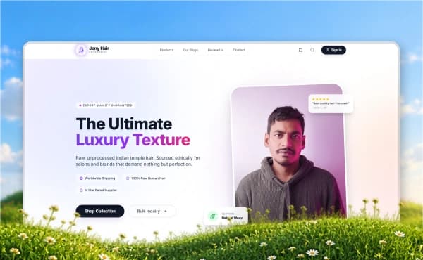 Jony Hair Enterprise Website - Website Development by Dgisight