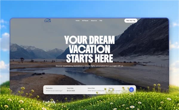 Tirth Tour and Travels Website - Website Development by Dgisight